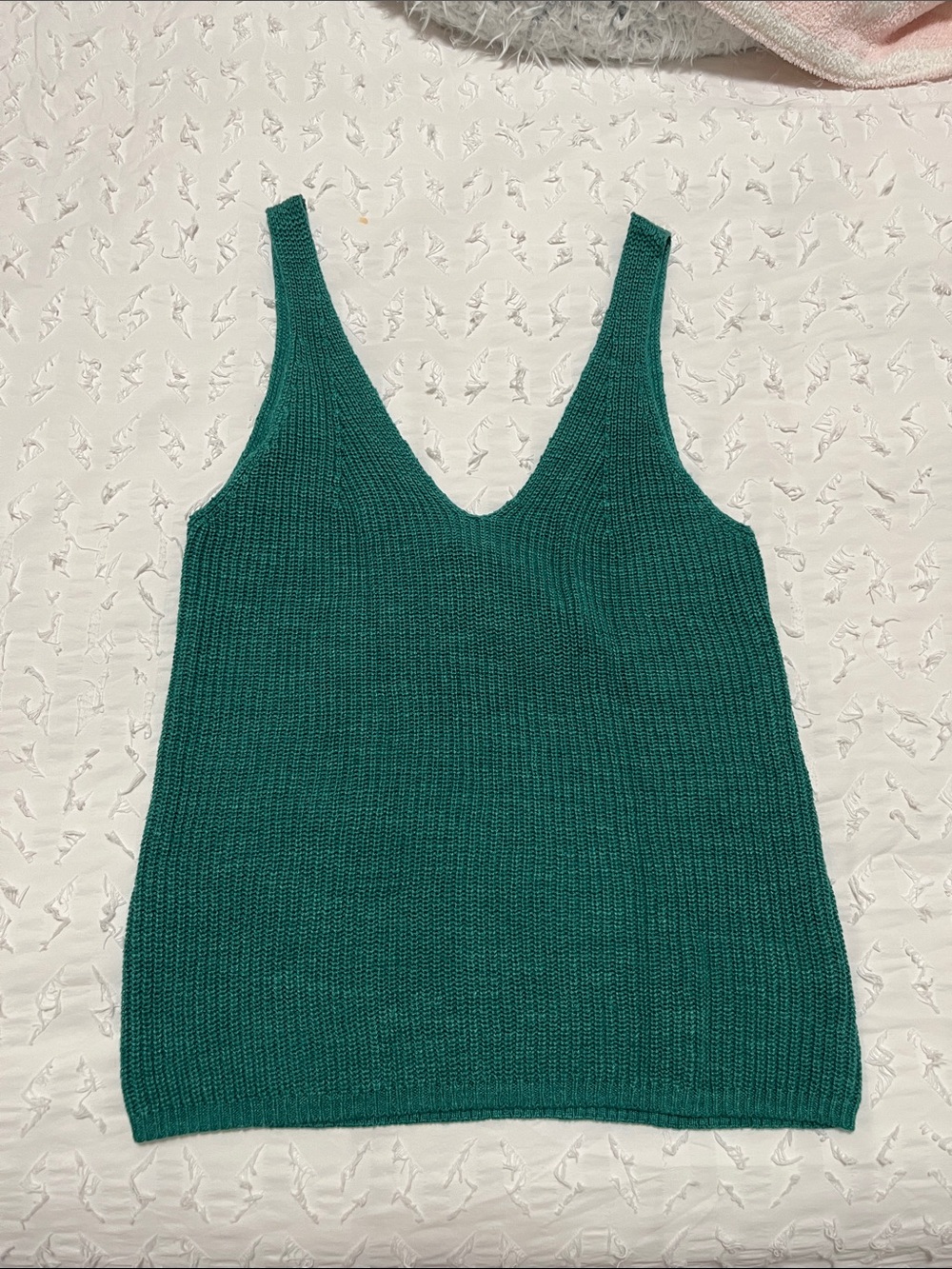 Faherty linen cotton blend V-Neck Knit Tank